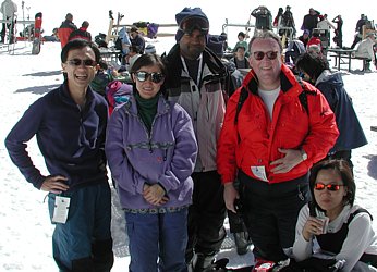 Alvin, Jin, Murali, Ron and Swee Hoon at Heavenly Ski Resort