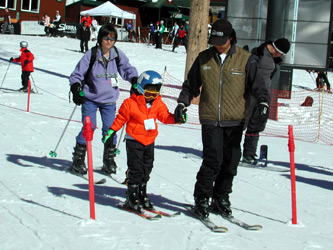 Learning from ski instructor