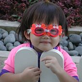 Robyn enjoying a swim in Sentosa