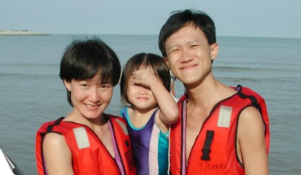 Jin, Robyn and Alvin at Port Dickson