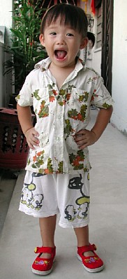Robyn in Alvin's kid shirt