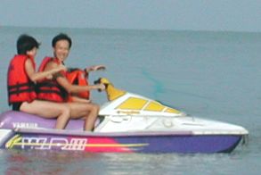 Jin, Alvin and Robyn on jet ski