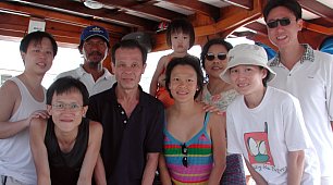 The Yongs on a yacht