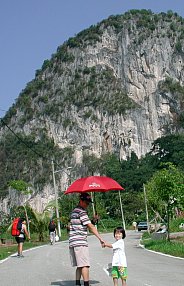 Starting the trek up Bukit Takun