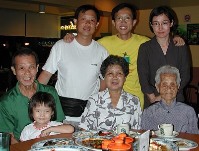 Great Aunt, Robyn and Great Granny - window shopping at Bukit Panjang Plaza