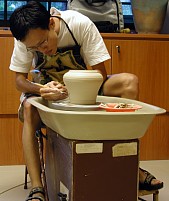 Alvin at the pottery wheel