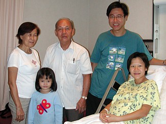 Visiting Aunt Janet at Gleneagle Hospital