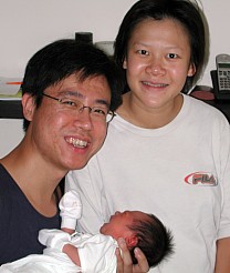Uncle Kwok Lum, Auntie Janet and little Eugene
