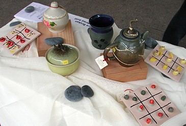 Alvin's ceramic work at the fair