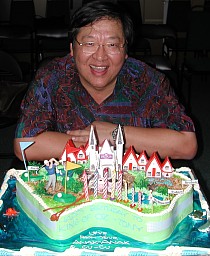 Uncle Tony and his birthday cake