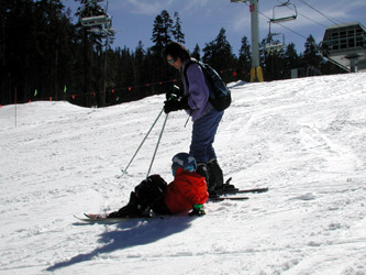 Mummy giving Robyn a hand...