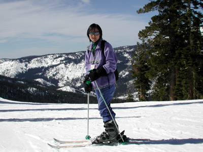 Jin on ski