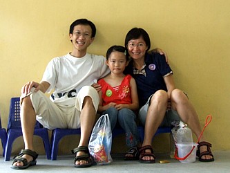 Alvin, Robyn and Jin at Kid's Kampong