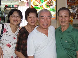 Grandpa and Grandma with Uncle and Auntie Ya Choon