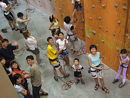 Family climb time at ClimbAdventure