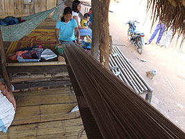 Lahu woman weaving