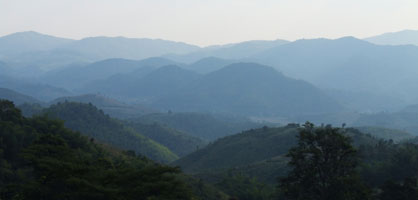 Hillscape view from Ban Yafu