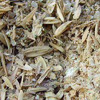 Bran separated from the milling process