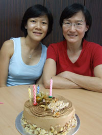 Birthday girls Janet and Jin
