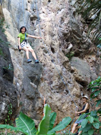 Climbers Jin and Alvin