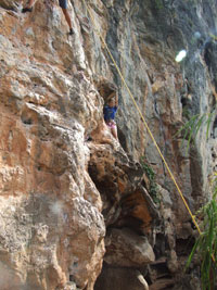 Robyn up on the rock