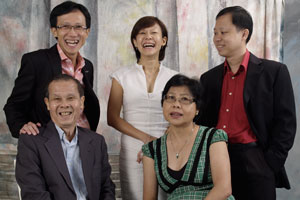 Alvin, Janet, Melvin with Yong Kon Sang and Susan Chong