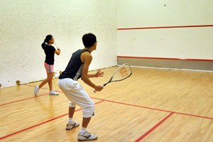 Robyn and Alvin squash it out