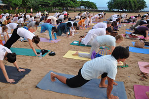 Mass sunrise yoga