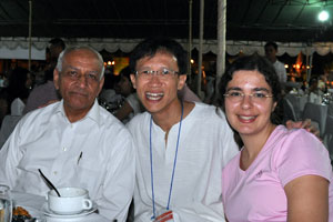 Mr Yezdi J Batliwala (Chairman of The Art of Living Foundation) from india, Alvin and Anna Fingerit form the USA.