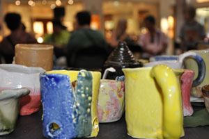 Greener Earth Mugs created by the Visually Impaired Potters
