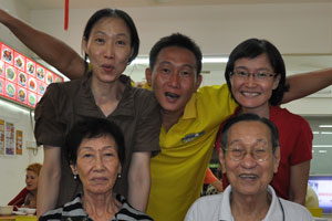 Granny and Granpa with Jojo, Ron and Jin
