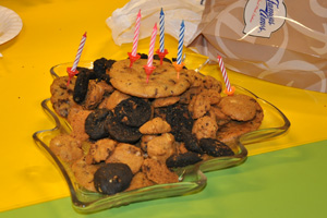 Robyn's Famous Amos cookie birthday 'cake'