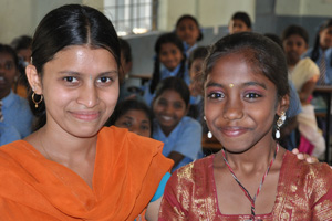 Sarita and her student, Chaithra