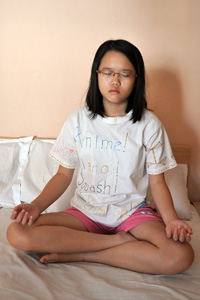 Robyn in meditation