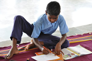 We observed all sorts of interesting drawing posture.  