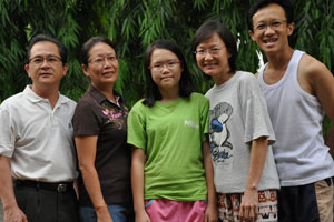 John and Serene, Robyn, Jin and Alvin.