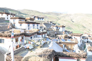 The solar panels were centrally located on the rooftop of Norbu's house.