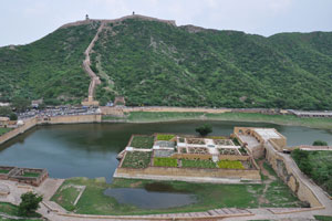 The king's private garden viewed from the fort.