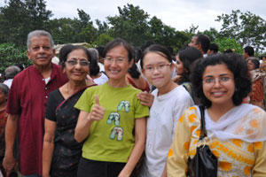 After satsang at the ashram