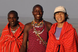 The Real Masai gave the Lost Masai a walking tour of the Real Masai village (manyatta)