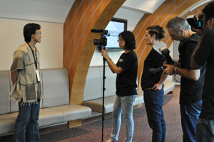 Alvin being interviewed prior to start of event