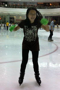 Robyn loves ice skating