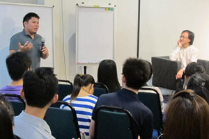 The son of Mr Sim, Marc, also shared with the audience about his father's valuable lessons and guidance in business and life.