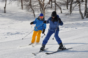 We hired a ski instructor, Song Jian. Robyn learnt fast!
