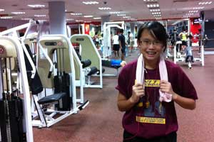 Robyn at the gym