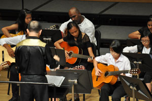 Robyn plays the Camacho guitar