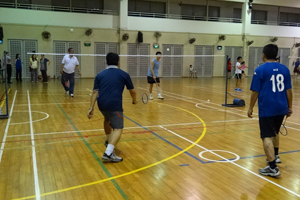 Badminton game