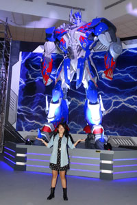 Robyn and Optimus Prime