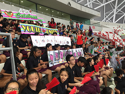 Youth Celebrate! was co-organised by Ministry of Education and Ministry of Culture, Community and Youth. It was a special event for Singapore youth to celebrate Singapore's 50th anniversary. 